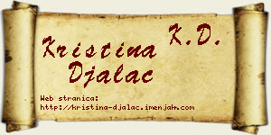 Kristina Đalac vizit kartica